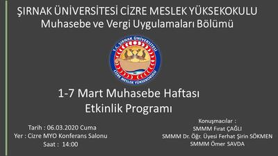 1-7 Mart Muhasebe Haftası