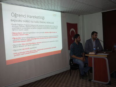 Meslek Yüksekokulumuzda Öğrencilerimize Yönelik Farabi Programı Tanıtımı Gerçekleştirildi.  